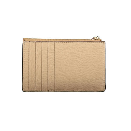 Beige Leather Women Wallet