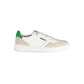 White Polyurethane Men Sneaker
