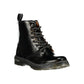 Black Polyurethane Men Ankle Boot