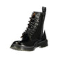 Black Polyurethane Men Ankle Boot