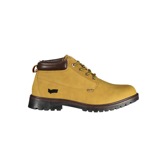 Beige Polyurethane Men's Ankle Boot