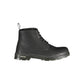 Black Polyurethane Men Ankle Boot