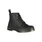 Black Polyurethane Men Ankle Boot