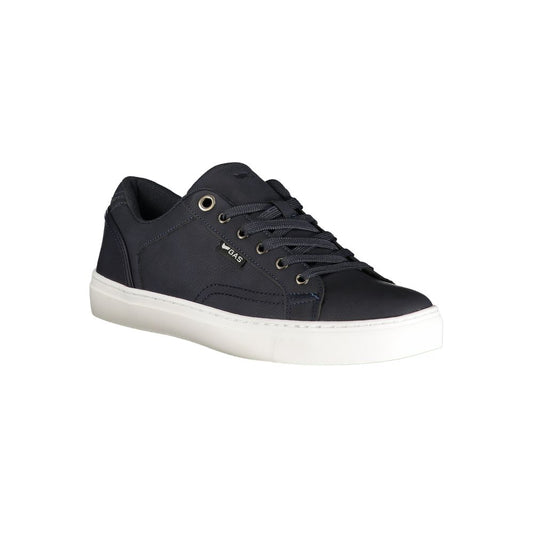 Blue Polyurethane Men Sneaker