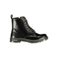 Black Polyurethane Men Ankle Boot