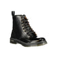 Black Polyurethane Men Ankle Boot