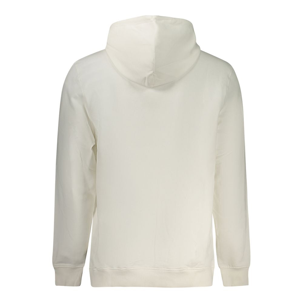 White Cotton Men's Hooded Sweatshirt
