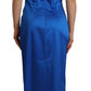 Acetate Royal Blue Roundneck Sleeveless Sheath Midi Dress