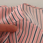 Pink Stripes Long Sleeves Sheath Midi Dress