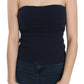 Strapless Zipper Back Tube Top Blouse