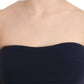 Strapless Zipper Back Tube Top Blouse