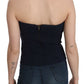 Strapless Zipper Back Tube Top Blouse