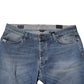 Blue Washed Mid Waist Straight Men Denim Trouser Jeans