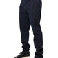 Dark Blue Mid Waist Skinny Chino Trouser Pants