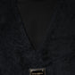 Black Cotton V-Neck Men Sweatshirt Sweater