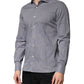 Gray Patterned Long Sleeves Dress Shirt