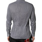 Gray Patterned Long Sleeves Dress Shirt