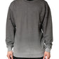 Gray Cotton Crew Neck Men Sweatshirt Sweater