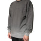 Gray Cotton Crew Neck Men Sweatshirt Sweater