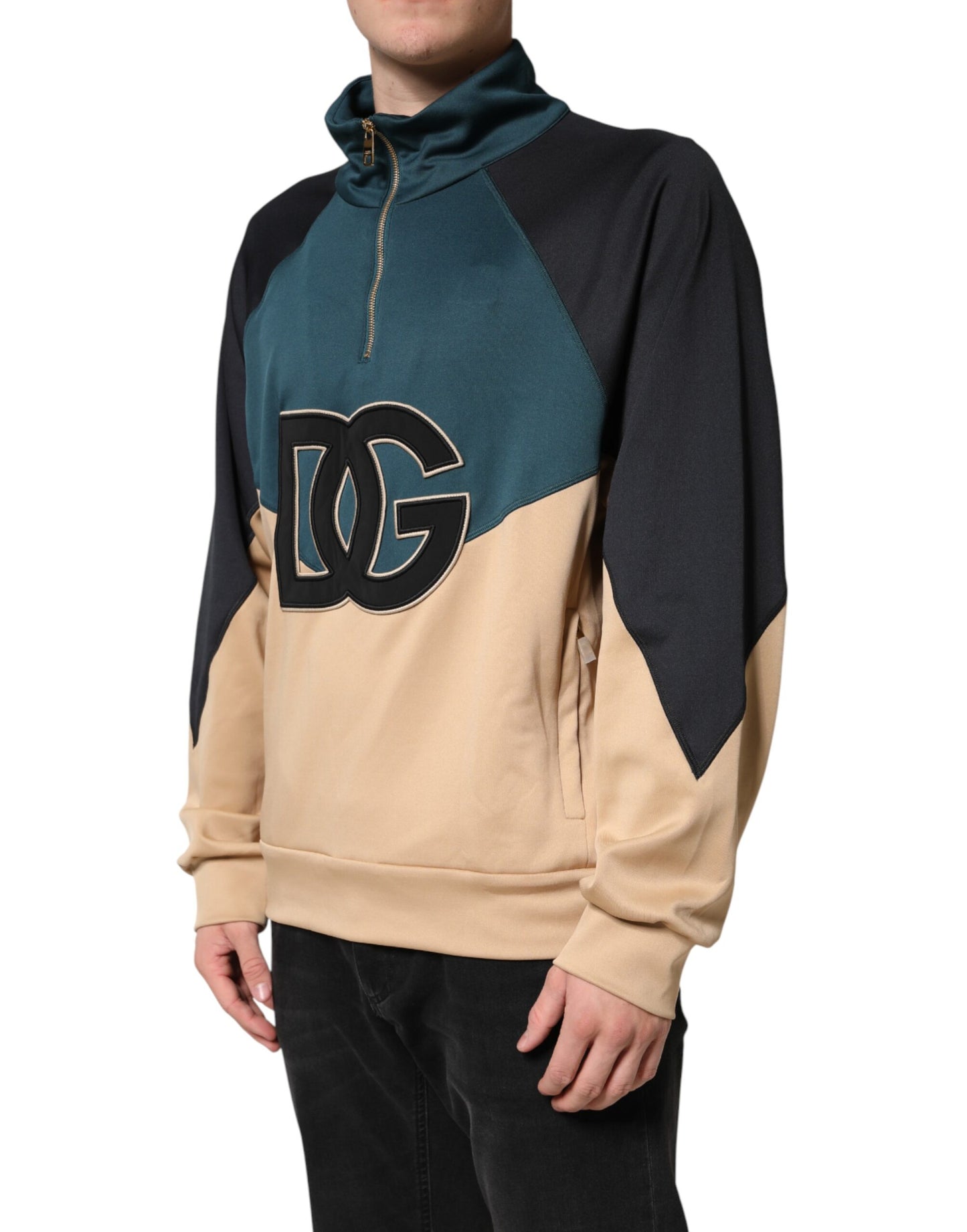 DG Mock Neck Sweatshirt Sweater  Multicolor