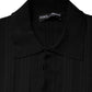 Black Crest Long Sleeve Men Pullover Sweater