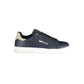 Blue Polyurethane Men Sneaker