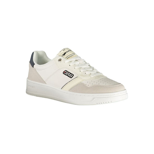 White Polyester Men's Sneaker