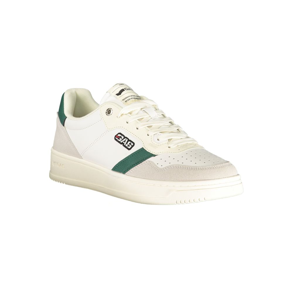 White Polyurethane Men Sneaker