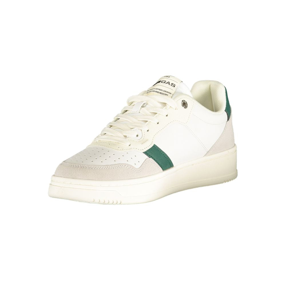 White Polyurethane Men Sneaker