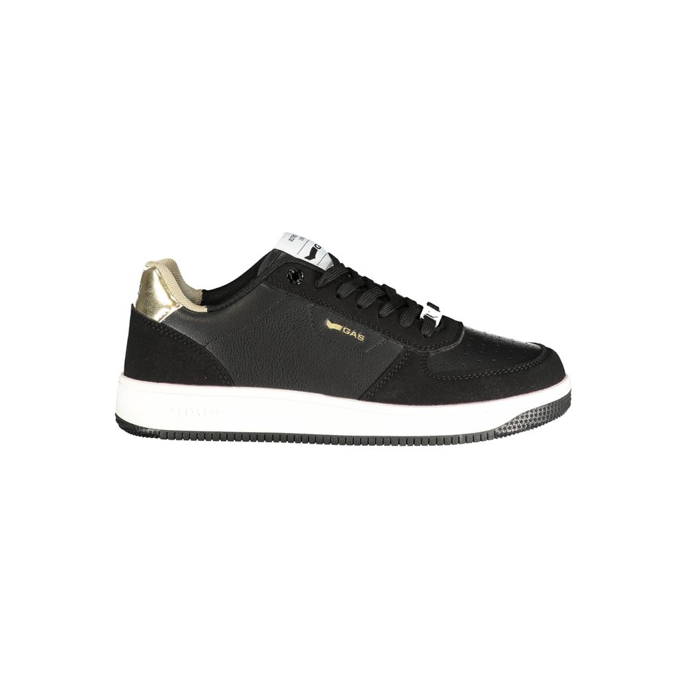 Black Polyurethane Women Sneaker
