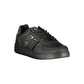 "Black Polyurethane Women's Sneaker"