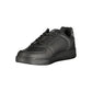 "Black Polyurethane Women's Sneaker"