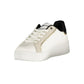 White Polyurethane Women Sneaker