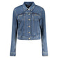 Blue Cotton Women Jacket