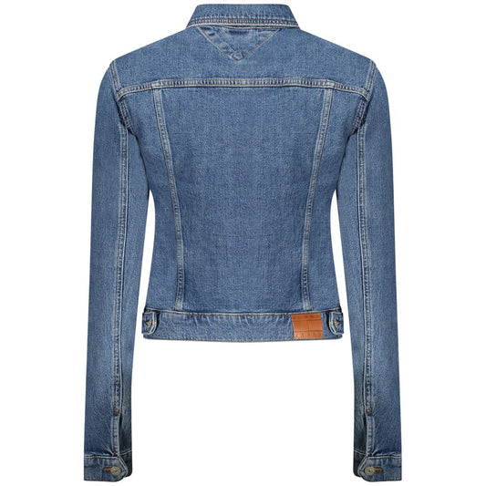 Blue Cotton Women Jacket