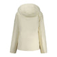 White Polyester Women Parka Jacket
