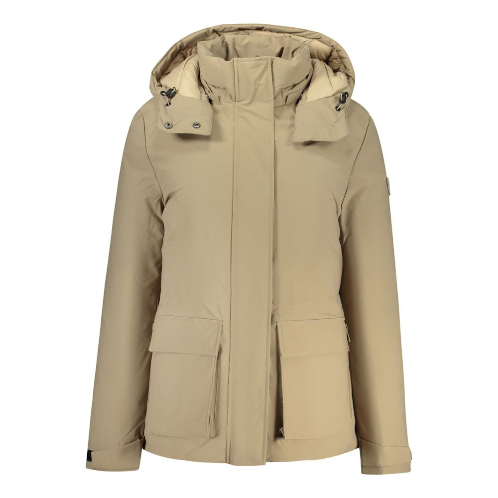 Marrone Polyester Women's Parka Jacket