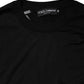 Black Silk Men Crew Neck Pullover Sweater