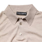 Beige Cashmere Collared PoloPullover  Sweater