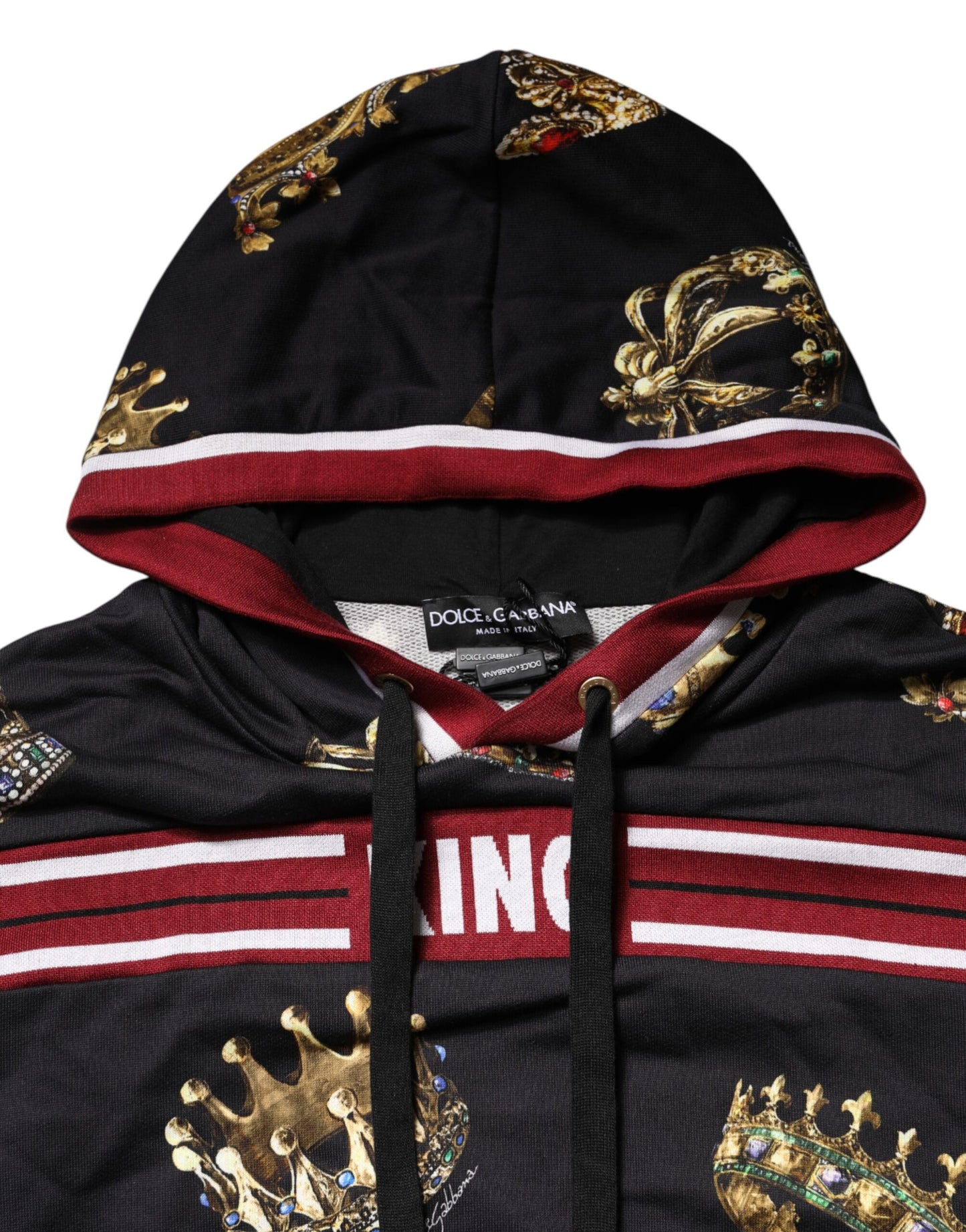 Black King Crown Hooded Sweatshirt Sweater