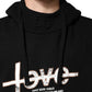 Black LOVE Cotton Hooded Sweatshirt Sweater