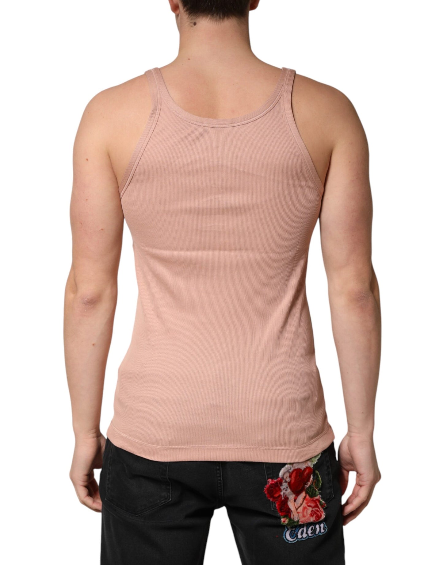 Pink Sleeveless Round Neck Tank Top  T-shirt