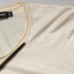 Off White Cotton Blend Men Henley T-shirt