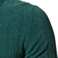 Dark Green Cotton Blend Men Crew Neck T-shirt