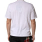 White Cotton Necklace Embellished T-shirt