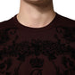 Maroon DG Crown Floral Crewneck Men T-shirt