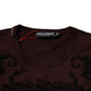 Maroon DG Crown Floral Crewneck Men T-shirt