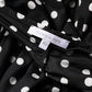 Black White Polka Dot Short Sleeves Mini Dress