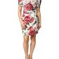 White Floral Embellished Sheath Mini Dress