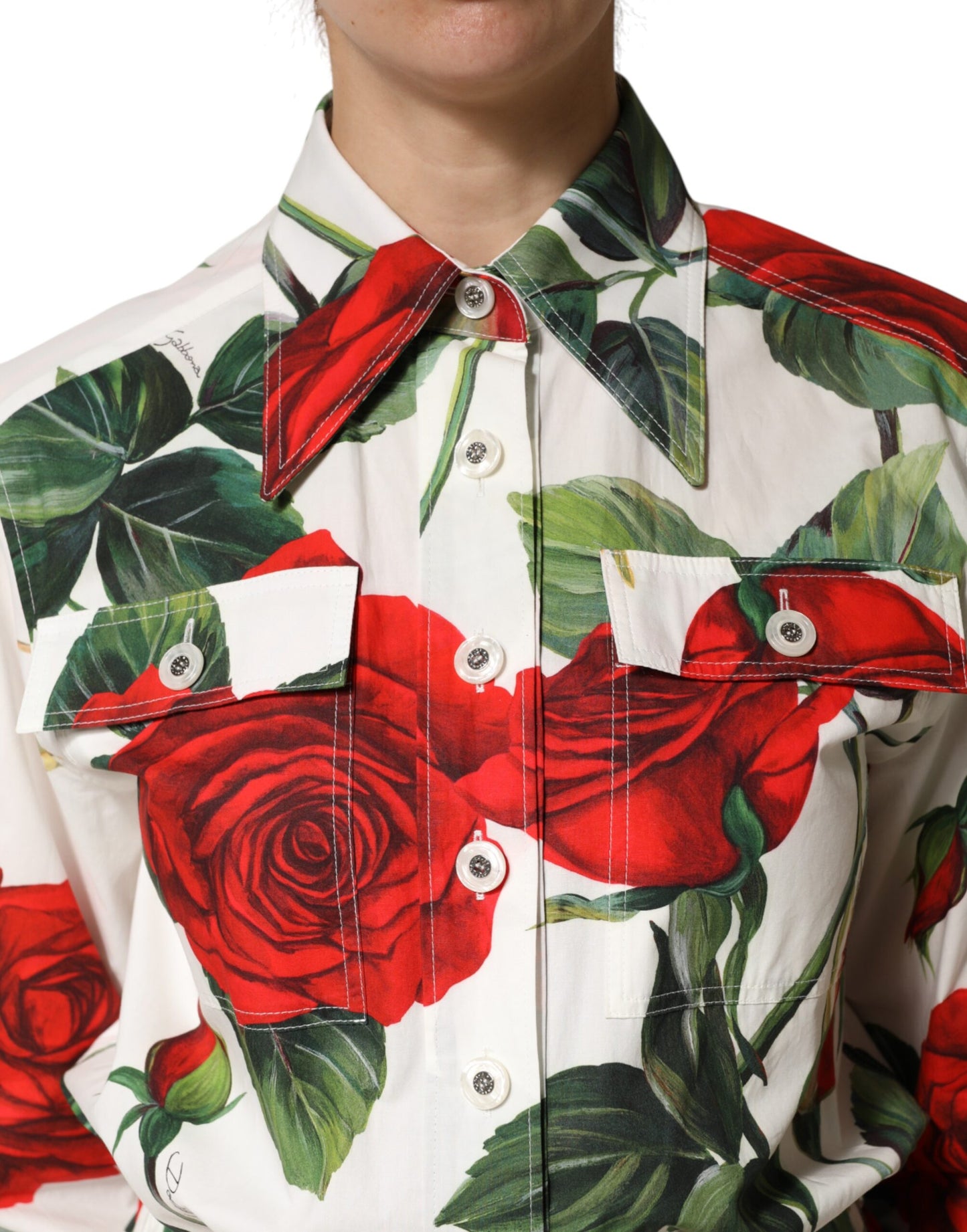 White Floral Print Cotton Jumpsuit Dress